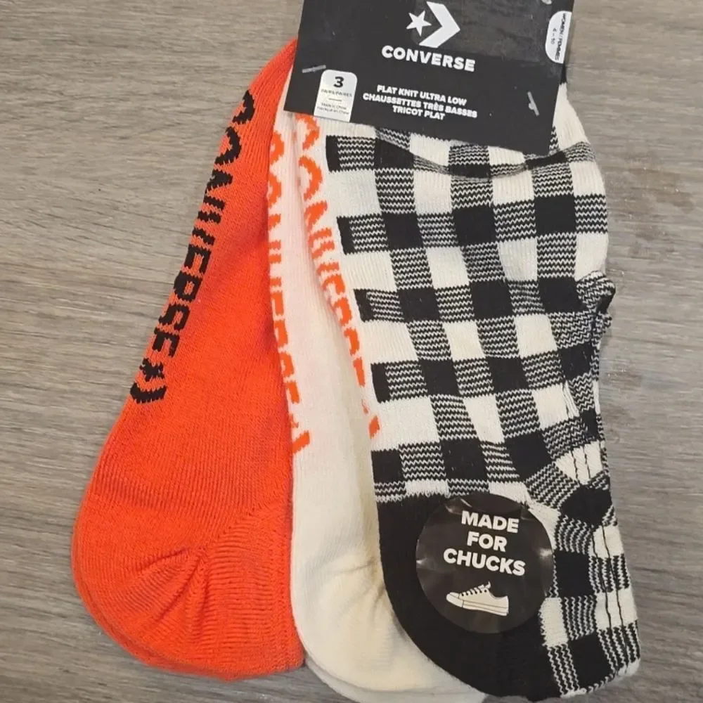 Converse‎ Flat Knit Ultra Low 3-PK Socks
